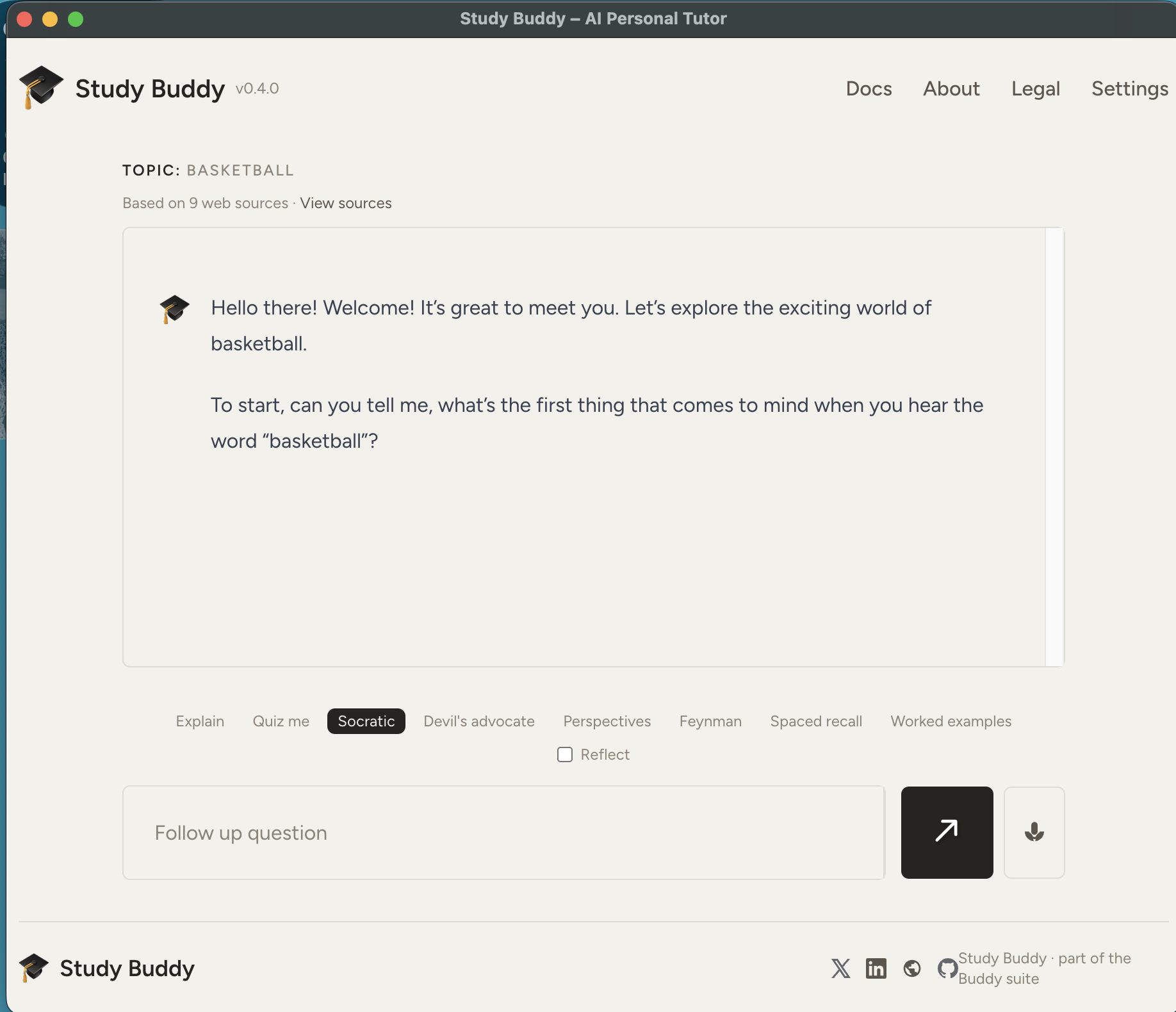 Study Buddy tutoring session